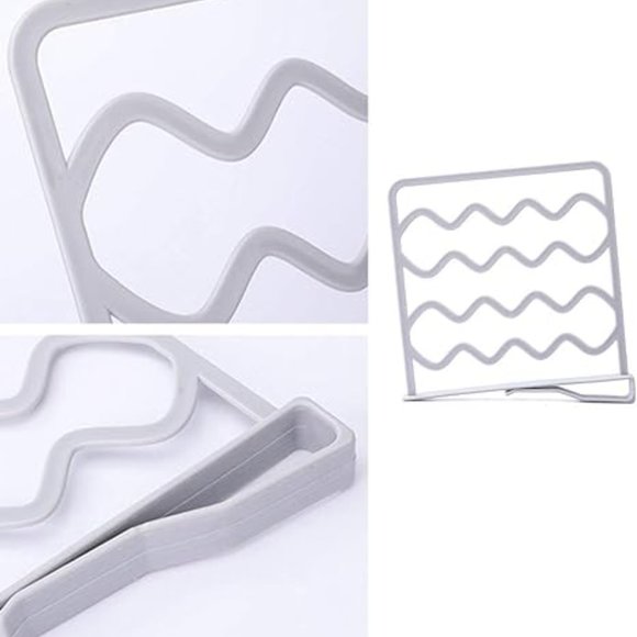 6 pc Shelf Dividers Wardrobe Cabinet Separator Scarf/Ties Hanger No Punching - Picture 3 of 4